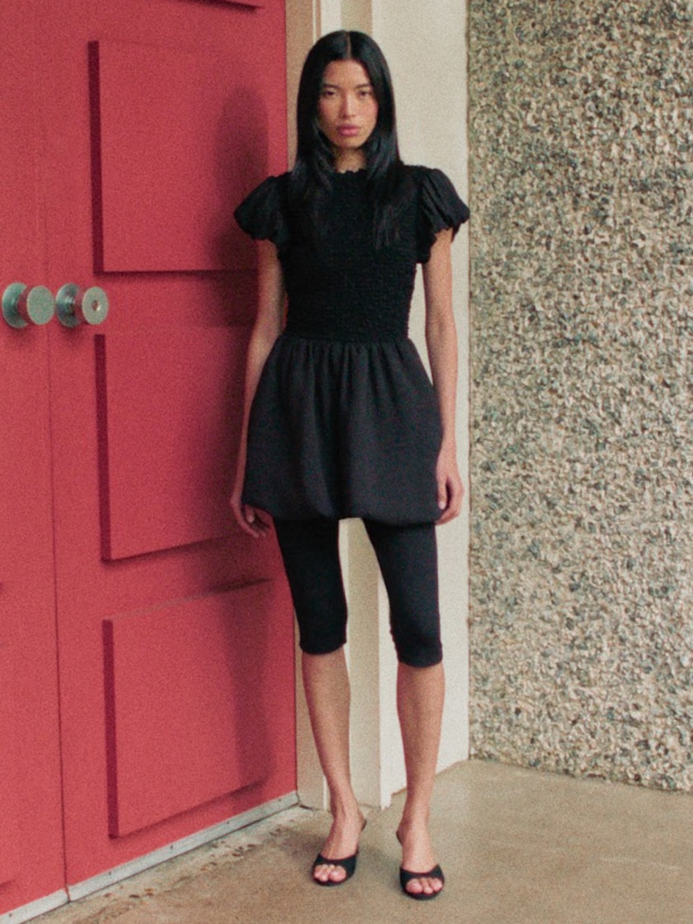 Aritzia Lark Mini bubble hem dress